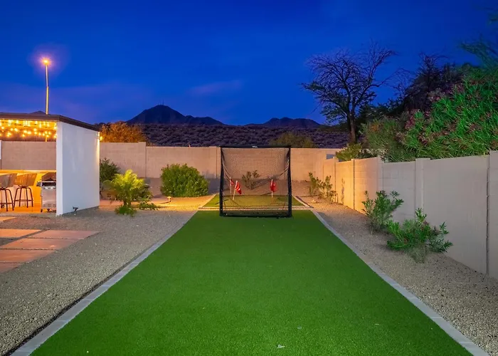 Villa Luxury Oasis Slide Pool Pickleball Game