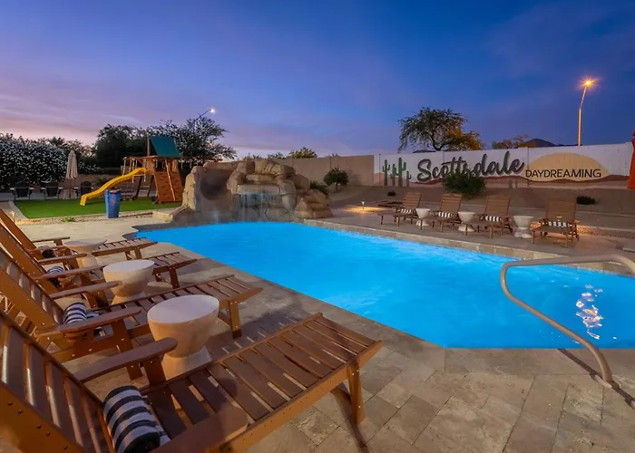 Luxury Oasis Slide Pool Pickleball Game Villa *