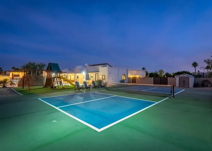 Luxury Oasis Slide Pool Pickleball Game *