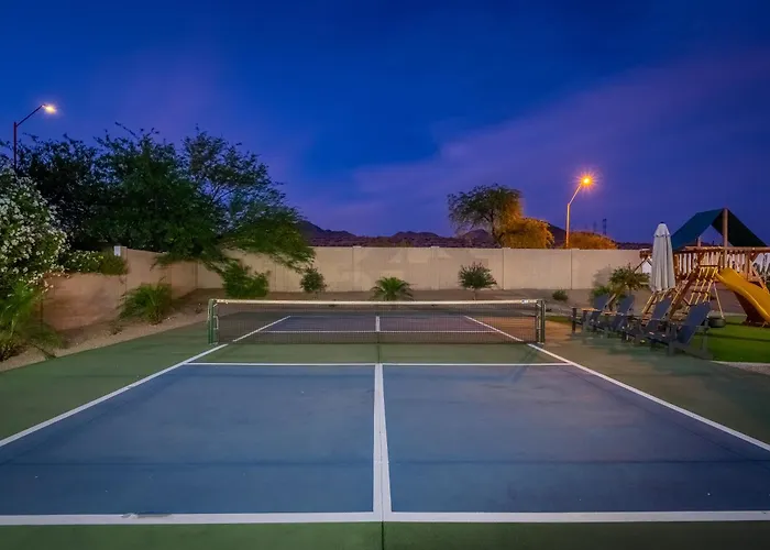 Luxury Oasis Slide Pool Pickleball Game *