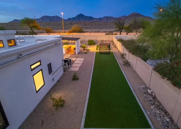 Luxury Oasis Slide Pool Pickleball Game Scottsdale