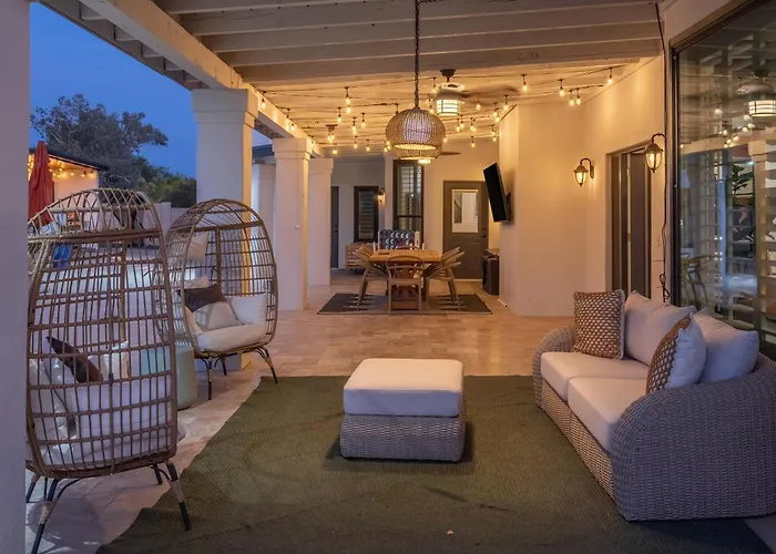 Luxury Oasis Slide Pool Pickleball Game Villa *