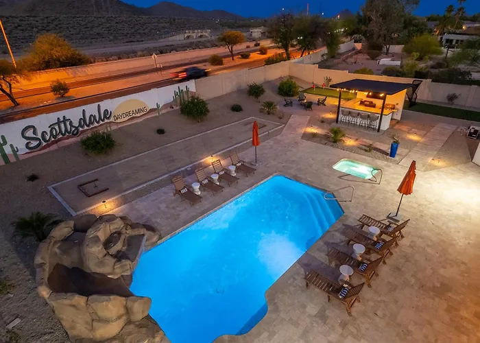 Luxury Oasis Slide Pool Pickleball Game * Scottsdale