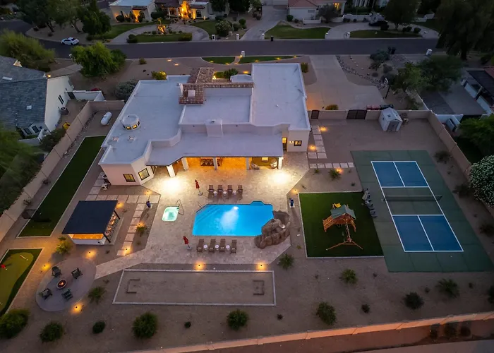Luxury Oasis Slide Pool Pickleball Game *