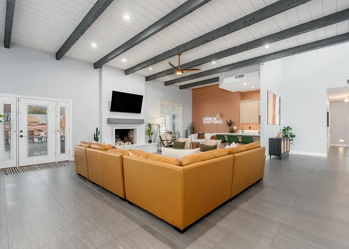 Luxury Oasis Slide Pool Pickleball Game Villa
