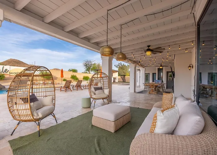 Luxury Oasis Slide Pool Pickleball Game Scottsdale