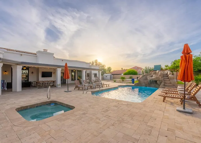 Luxury Oasis Slide Pool Pickleball Game * Scottsdale