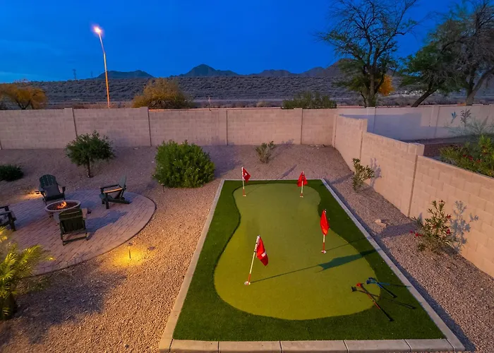 Luxury Oasis Slide Pool Pickleball Game Villa Scottsdale