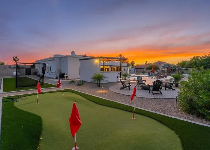 Villa Luxury Oasis Slide Pool Pickleball Game *