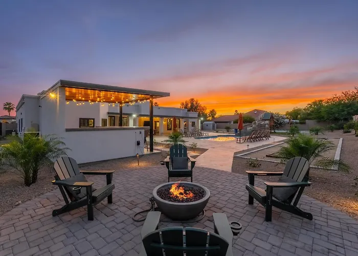 Luxury Oasis Slide Pool Pickleball Game Villa